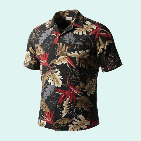 Hawaii Blues Other - Hawaii Blues Size XL Black Tropical Hawaiian Shirt Floral Resort